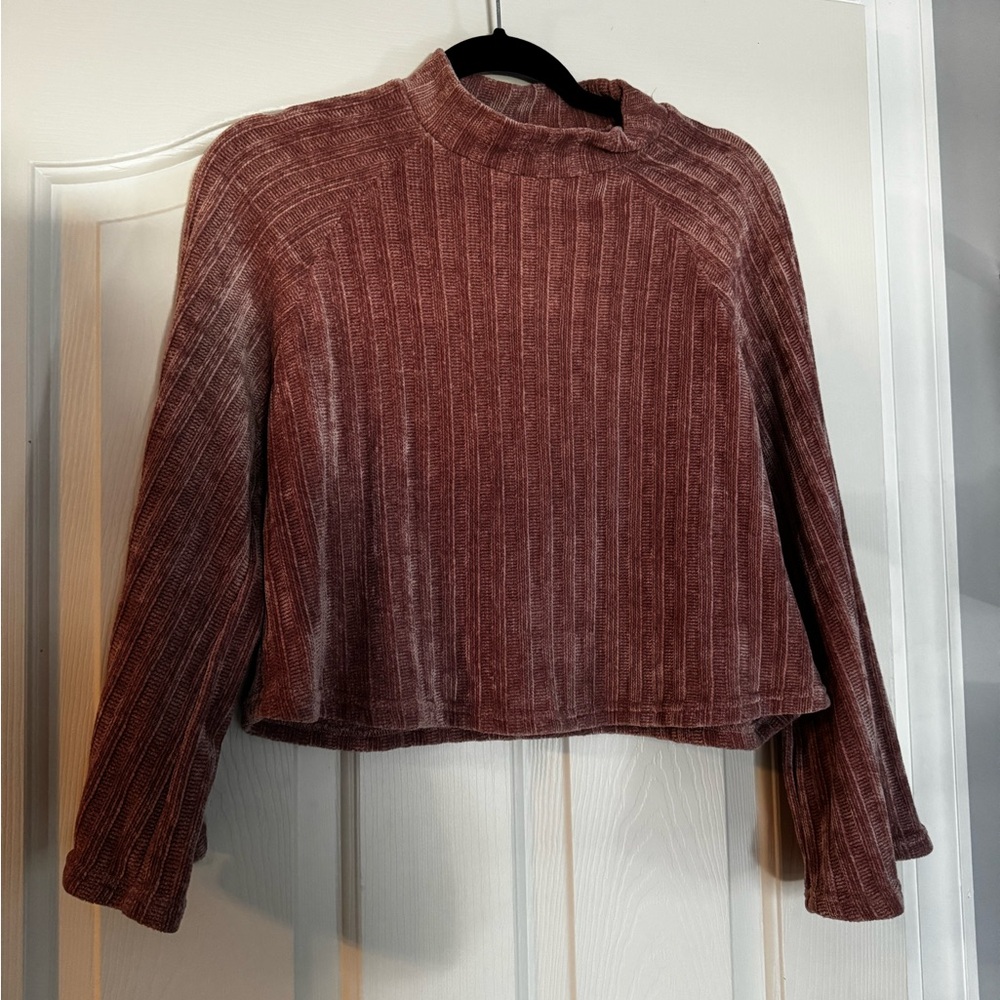 Mockneck Cropped Sweater